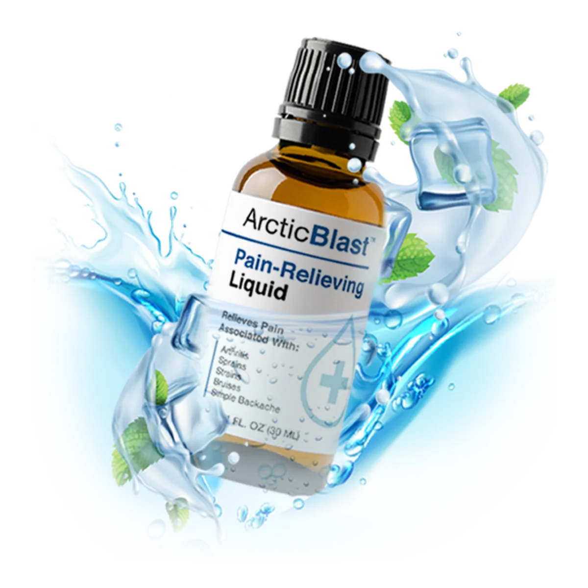 Arctic Blast Longevity & Vitality Supplement Bottle (Front Label)